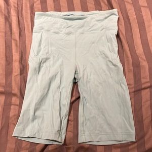 lululemon high waist teal shorts